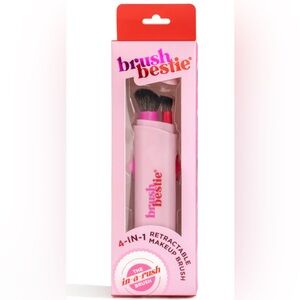 NEW!!! Brush Bestie 4-In-1 Retractable Make-Up Brush in Pink (NWT)